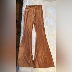 Alter’d State Hippie Fairy Vintage Retro 70s burnt orange velvet flare pant
